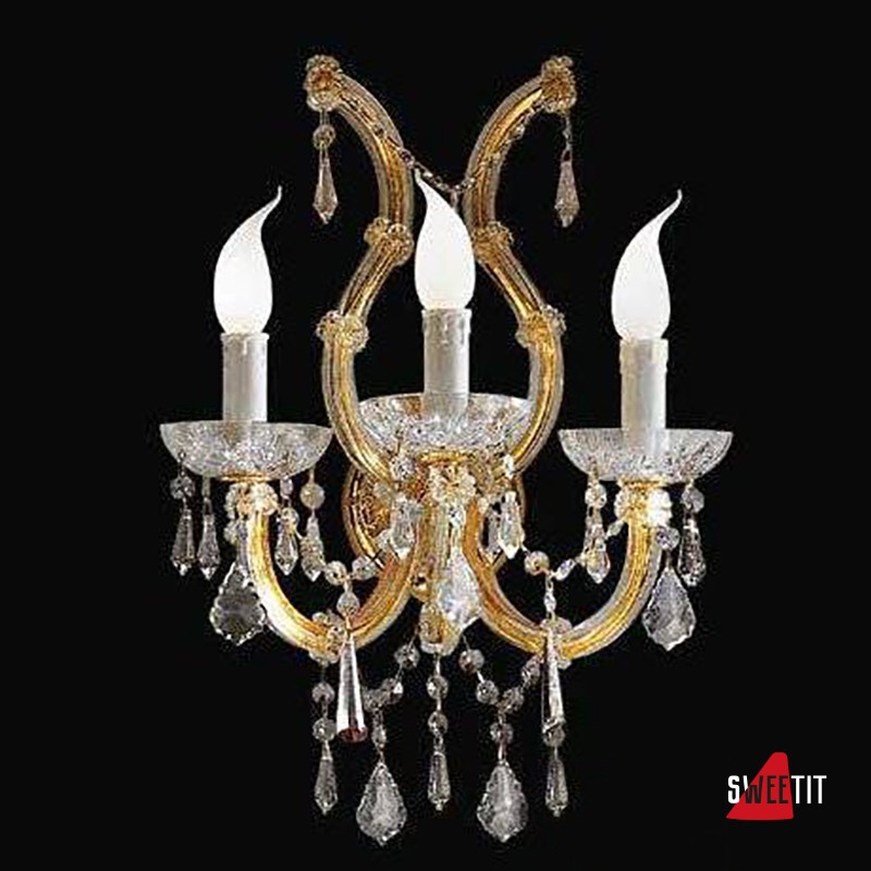 Бра Beby Group Novecento 785/3A Light gold CUT CRYSTAL