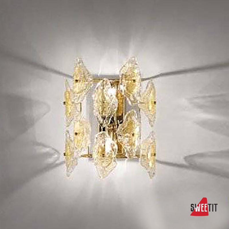 Настенный светильник IDL Sofia 488/2A Light gold+GoldMurano