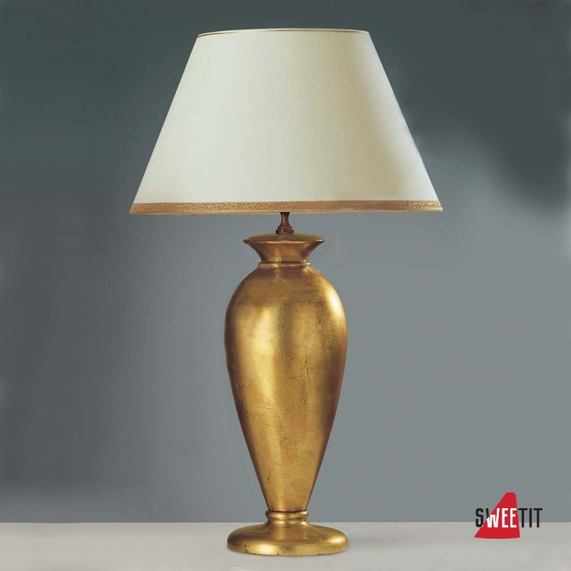 Настольная лампа LE PORCELLANE Foglia Oro 02555