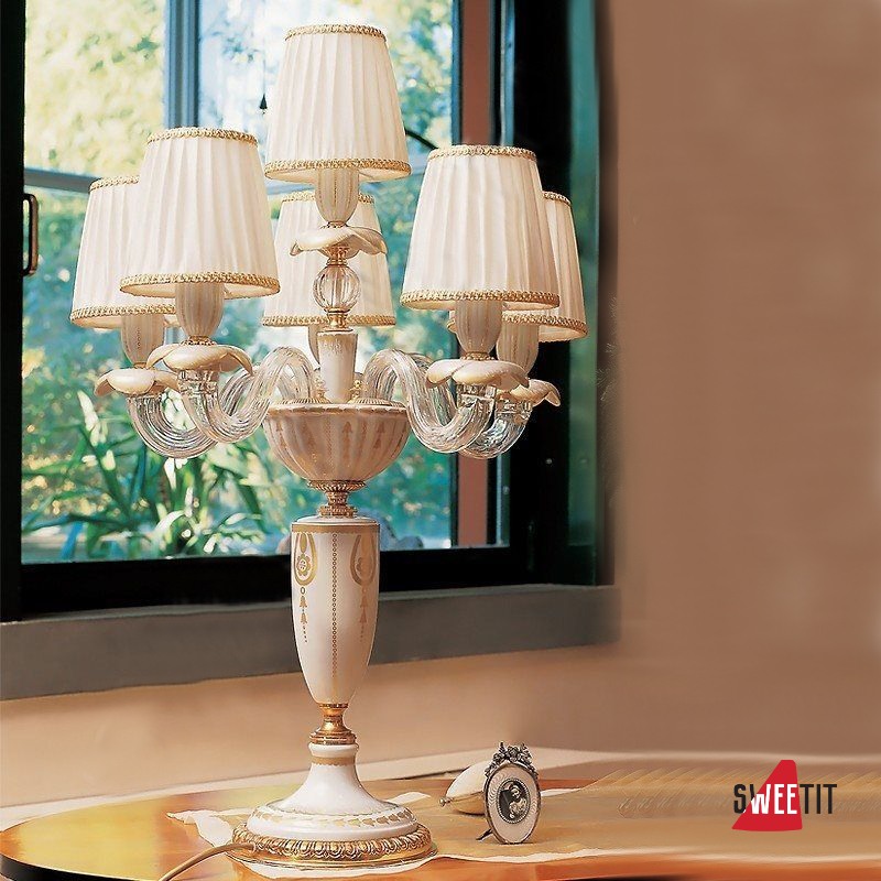 Настольная лампа MANGANI Palladio Glass 21759P-6-O