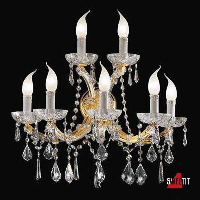Бра Beby Group Novecento 6315/5A Light gold CUT CRYSTAL