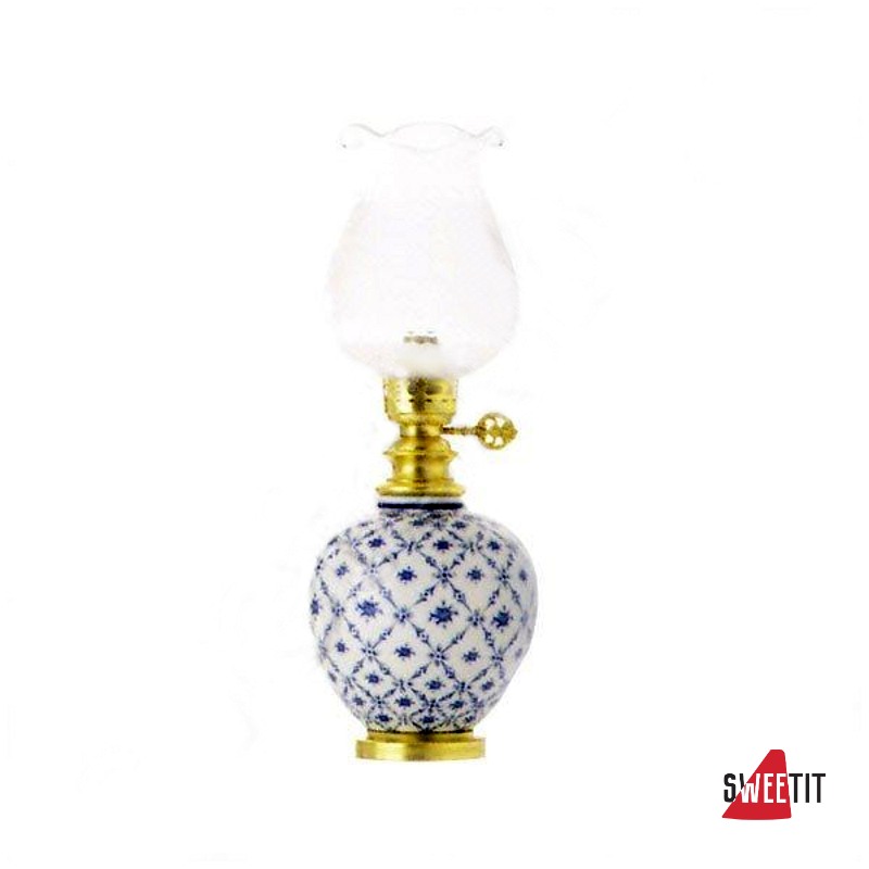 Настольная лампа LE PORCELLANE Rombi Fiori Cobalto 4082
