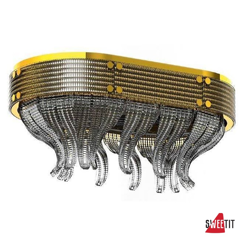 Потолочный светильник Beby Group Milano Deco 8030Q02 Light gold Smoked Glass