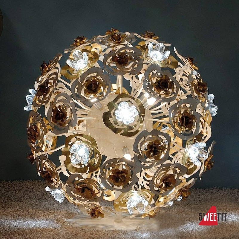 Настольная лампа Masca Vie en Rose 1839/SFB Bianco oro / Glass 525
