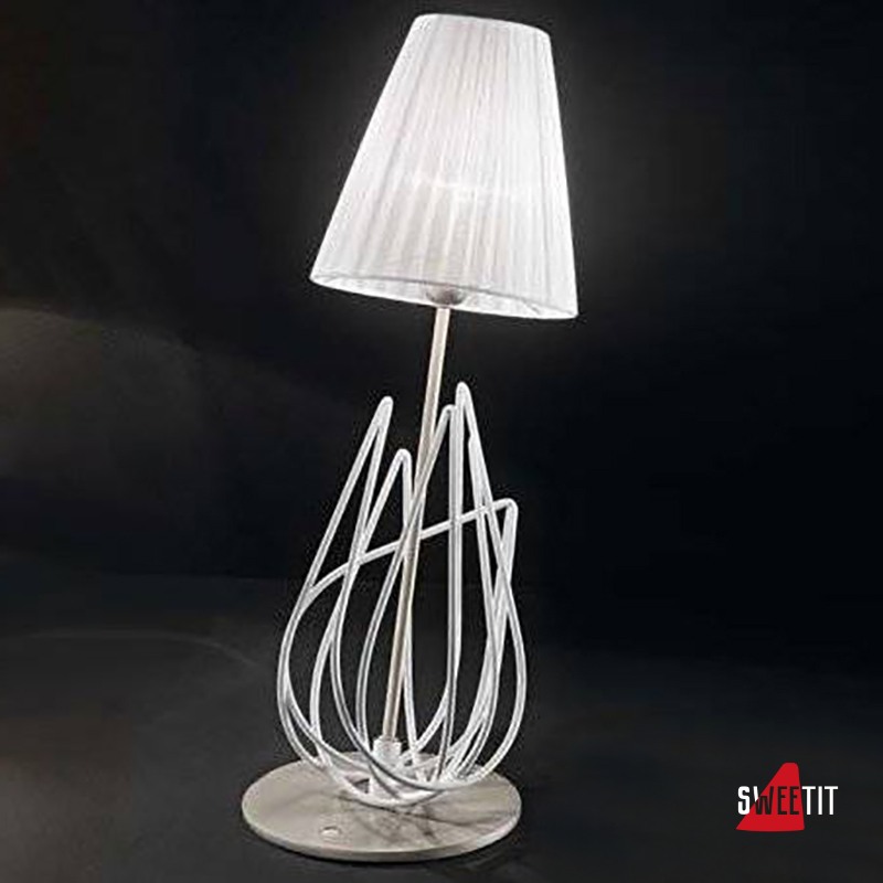 Настольная лампа IDL Flame 524/1L white+nickel