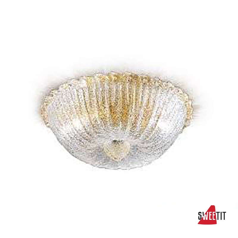 Потолочный светильник Renzo Del Ventisette "Floreale" PL 13825/2 DEC. Cristallo e oro
