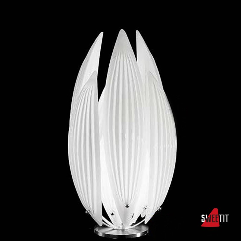 Настольная лампа IDL Paradise 430/1L Chrome White Murano Glass