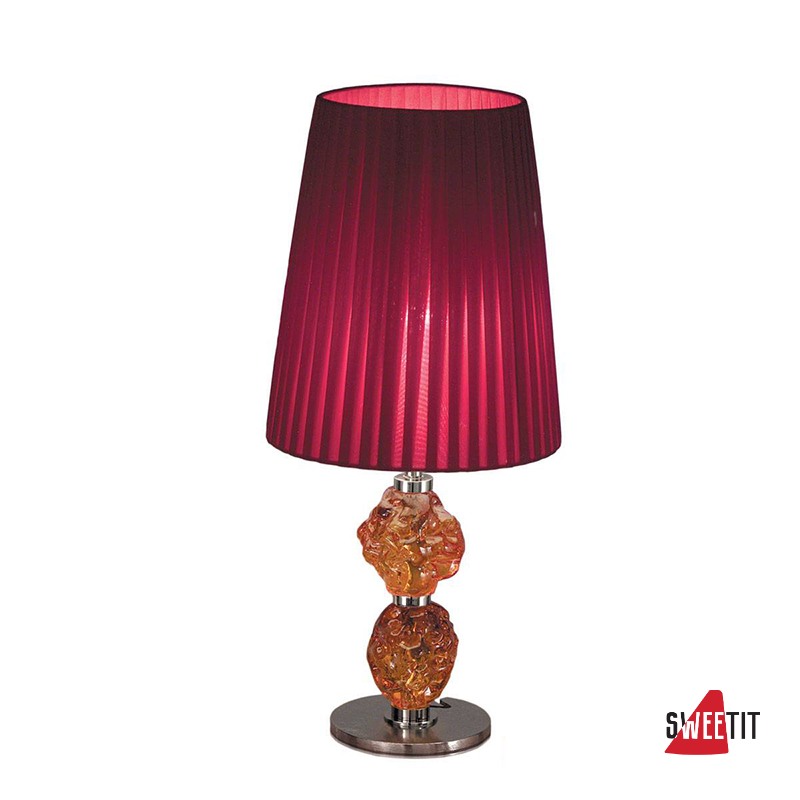 Настольная лампа IDL Charme 601/1LM black nickel red amber