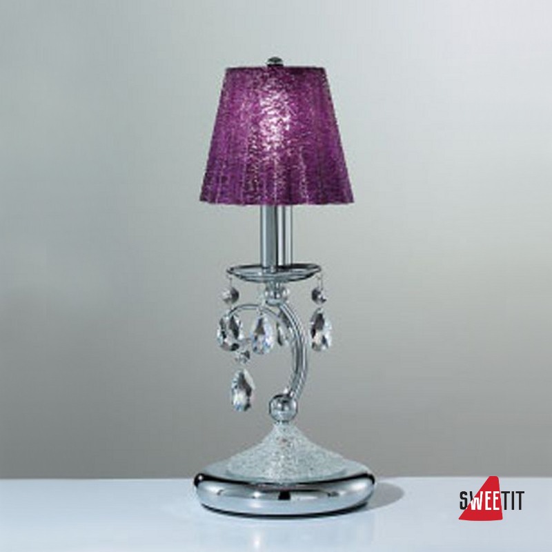Настольная лампа IDL Rossella 301/1L Chrome purple crystal